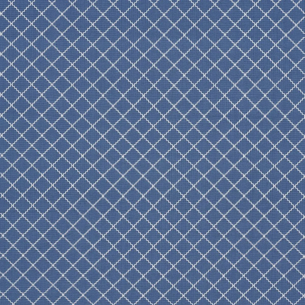 Schumacher 83762 Maggie Lattice Cobalt fabric swatch