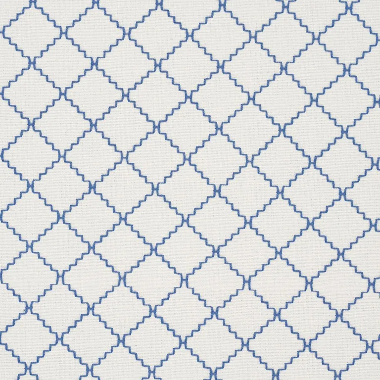 Schumacher 83761 Maggie Lattice Indigo fabric swatch