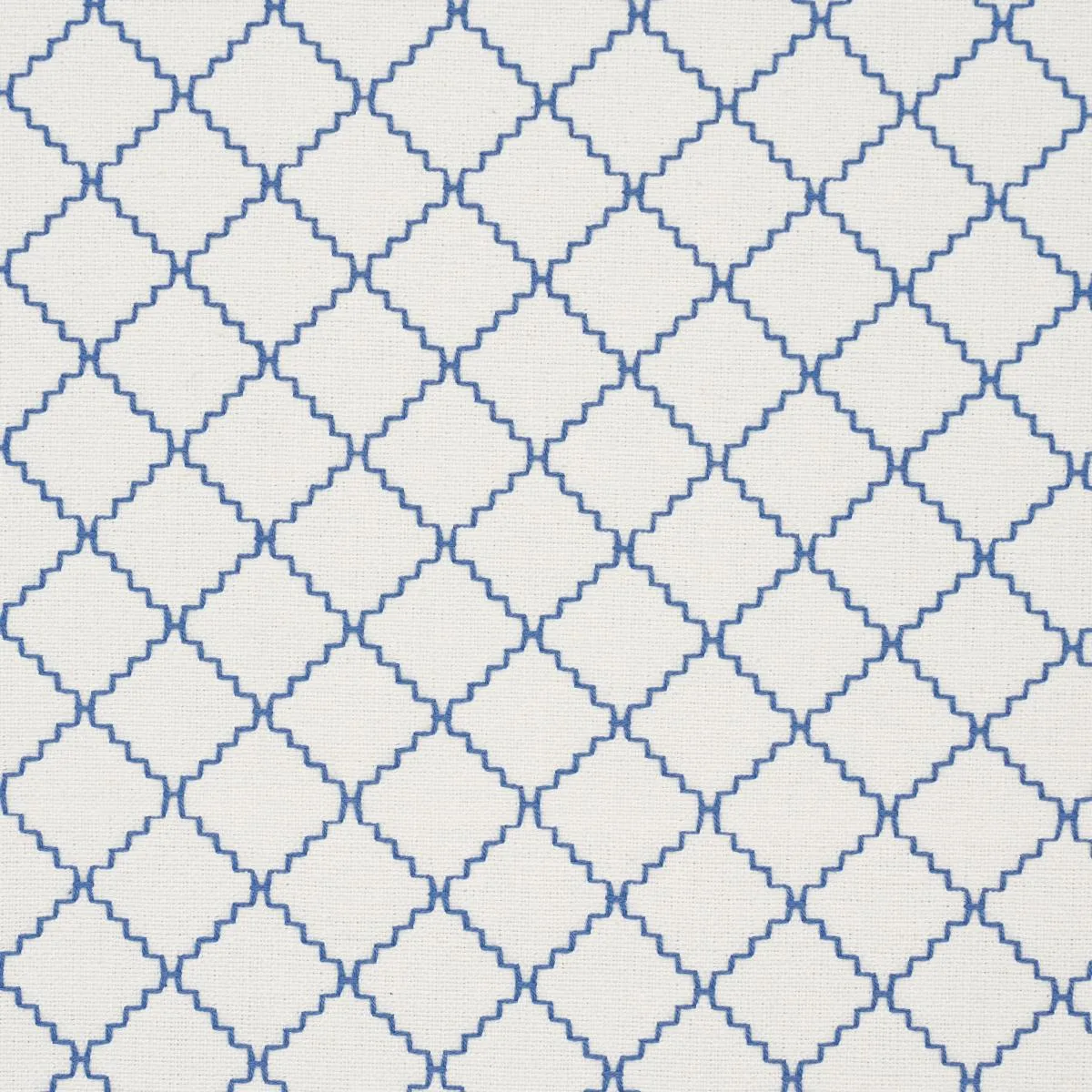 Schumacher 83761 Maggie Lattice Indigo fabric swatch