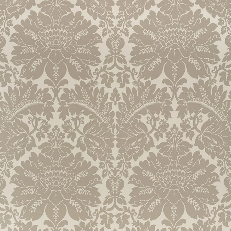 Schumacher 71284 Maggiore Damasco Alabaster fabric swatch