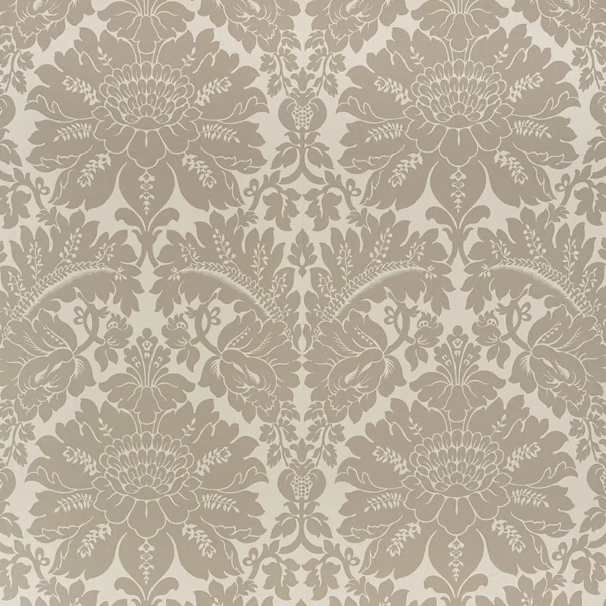 Schumacher 71284 Maggiore Damasco Alabaster fabric swatch