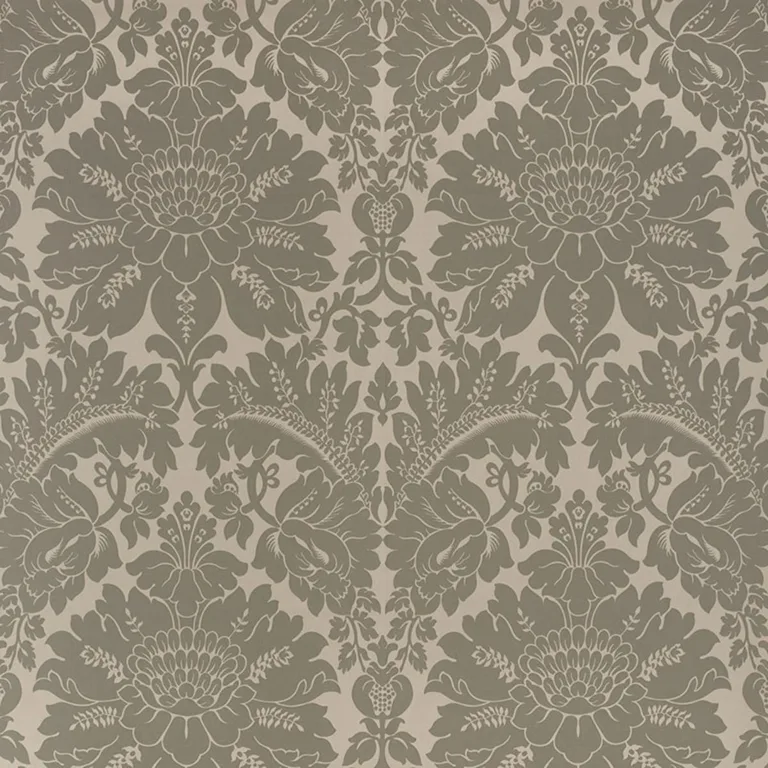 Schumacher 71283 Maggiore Damasco Moonstone fabric swatch