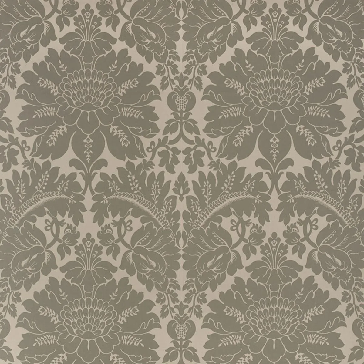 Schumacher 71283 Maggiore Damasco Moonstone fabric swatch