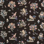 Schumacher 176750 Magical Menagerie Black fabric swatch