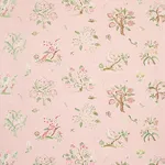Schumacher 176754 Magical Menagerie Blush fabric swatch