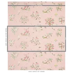 Schumacher 176754 Magical Menagerie Blush fabric swatch