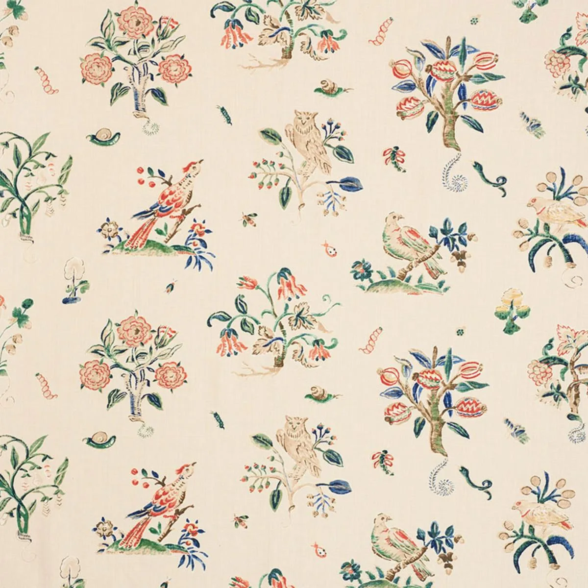 Schumacher 176752 Magical Menagerie Primary fabric swatch