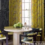 Schumacher 176751 Magical Menagerie Yellow fabric swatch