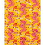 Schumacher 178591 Magical Ming Dragon Yellow fabric swatch