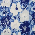 Schumacher 177562 Magnolias Blues fabric swatch
