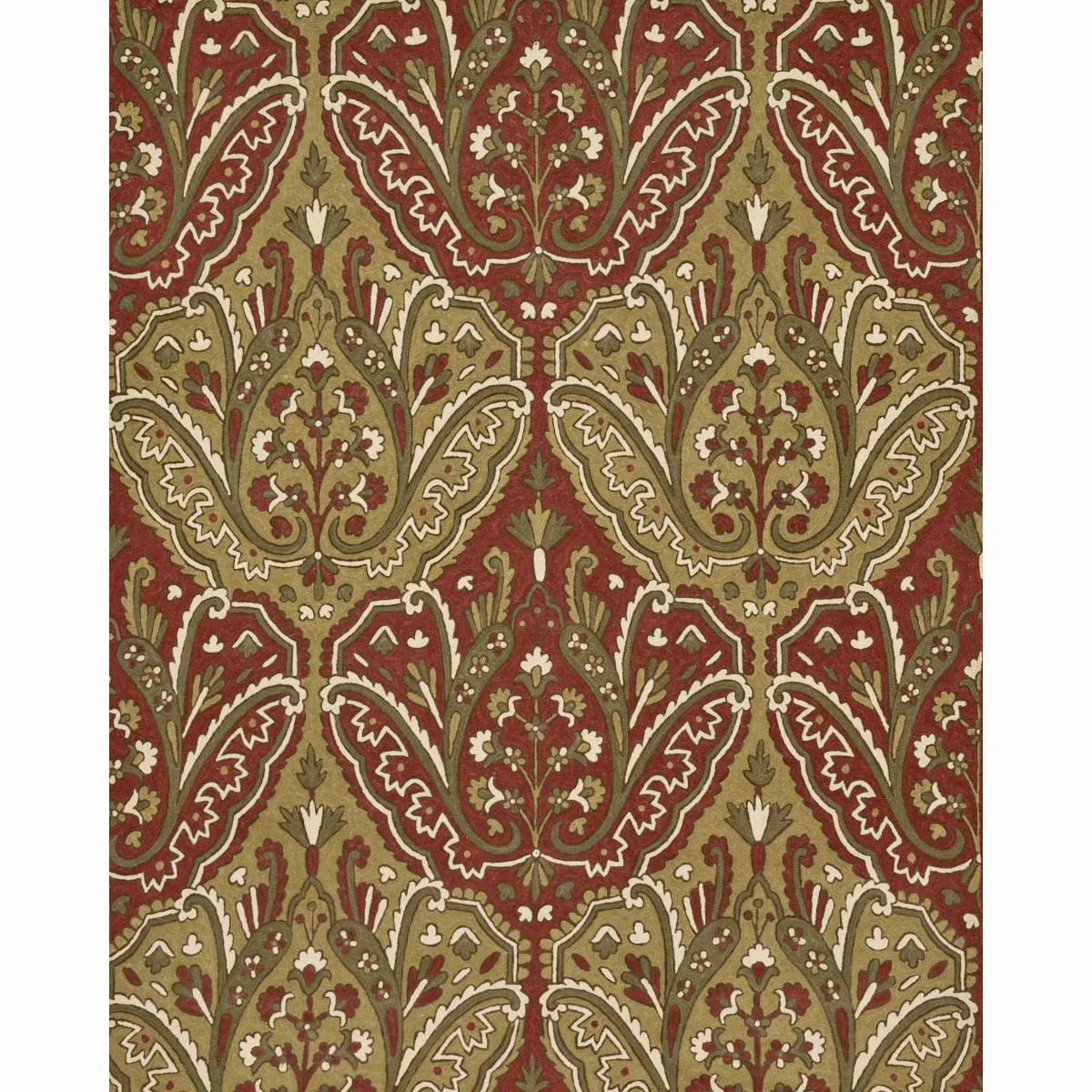 Schumacher 64811 Maharajah Crewel Embroidery Pompeii fabric swatch