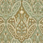 Schumacher 64810 Maharajah Crewel Embroidery Verdigris fabric swatch