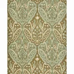 Schumacher 64810 Maharajah Crewel Embroidery Verdigris fabric swatch