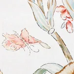 Schumacher 178161 Majestic Garden Rose & Celadon fabric swatch