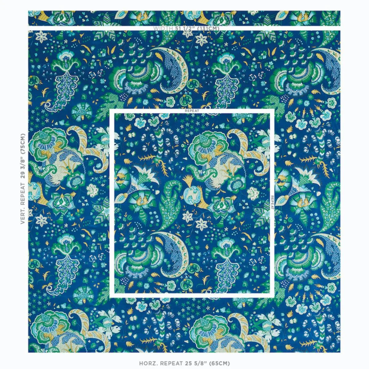 Schumacher 179420 Majorelle Velvet Blue fabric swatch