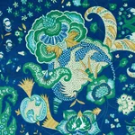 Schumacher 179420 Majorelle Velvet Blue fabric swatch