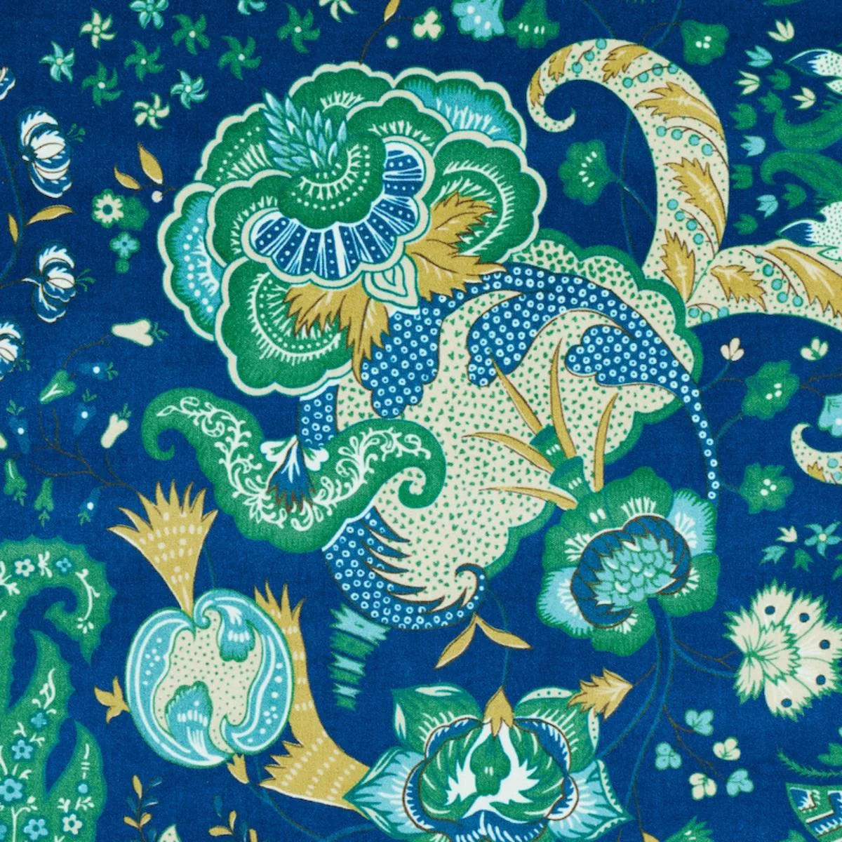 Schumacher 179420 Majorelle Velvet Blue fabric swatch