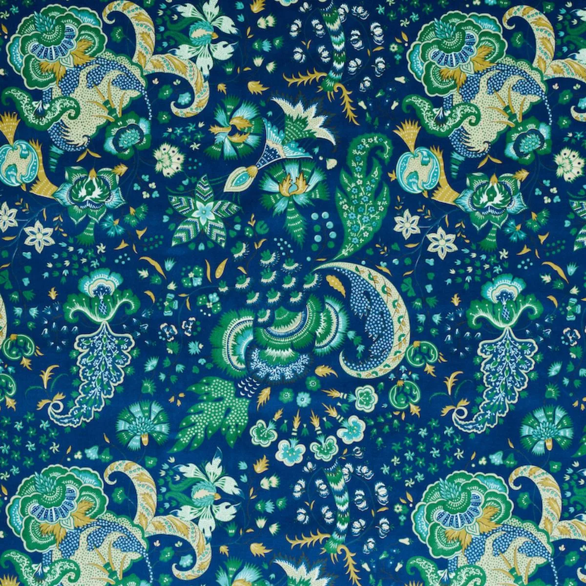 Schumacher 179420 Majorelle Velvet Blue fabric swatch