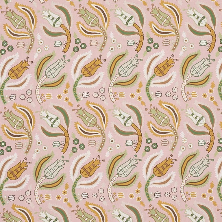Schumacher 179852 Malabar Vine Blush fabric swatch