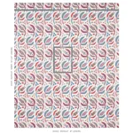 Schumacher 179851 Malabar Vine Sky & Rose fabric swatch