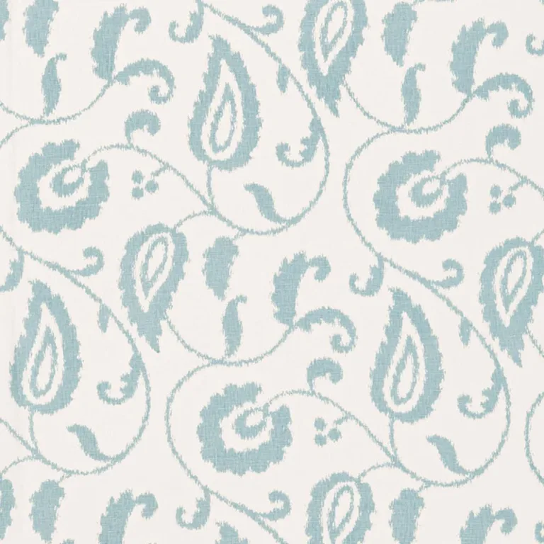Schumacher 175012 Malacca Ikat Vine Lake fabric swatch