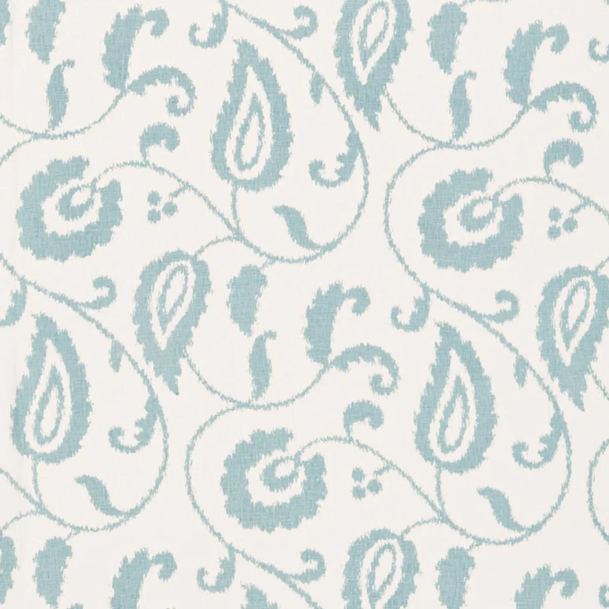 Schumacher 175012 Malacca Ikat Vine Lake fabric swatch