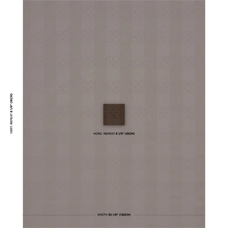 Schumacher 84051 Malia Cedar Brown fabric swatch