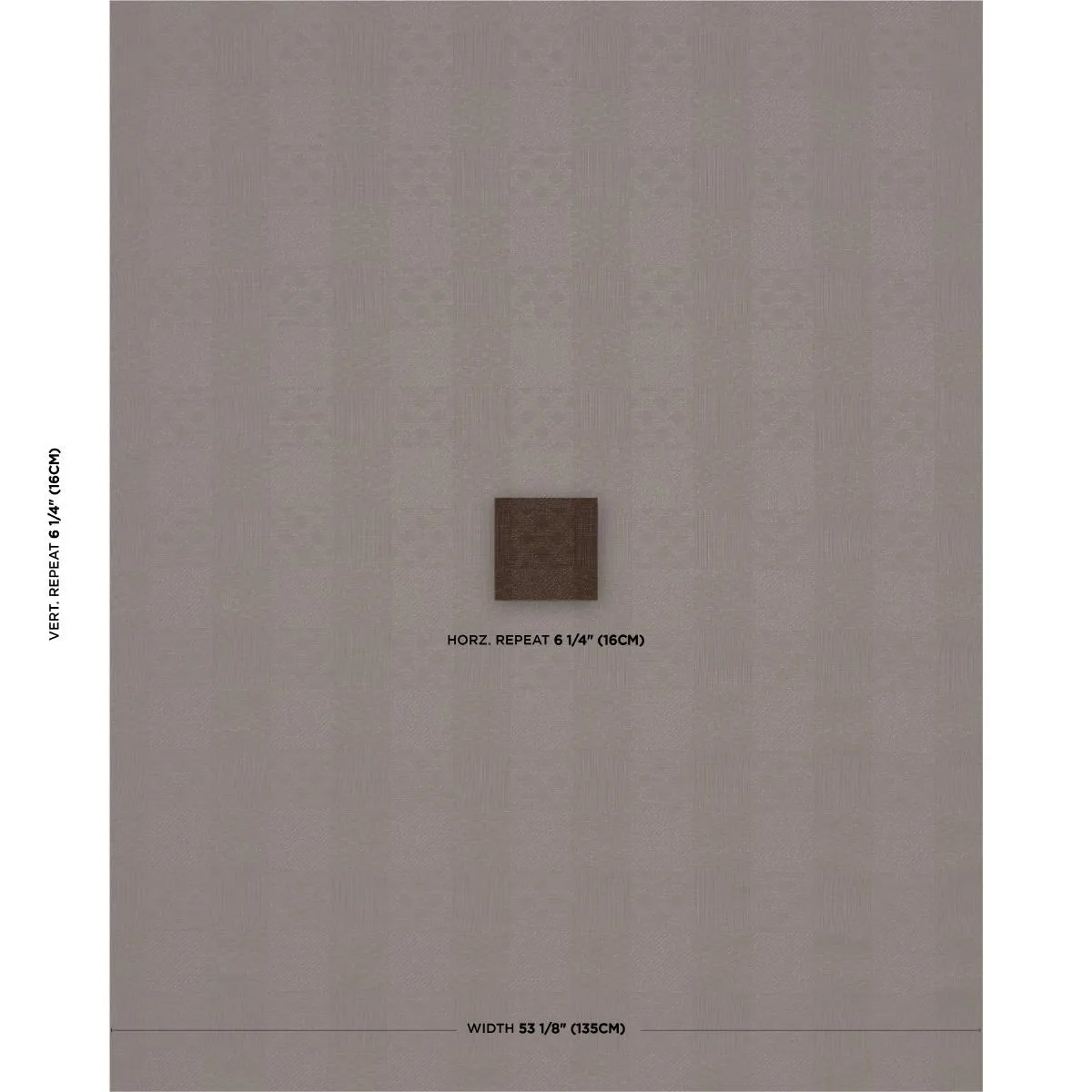 Schumacher 84051 Malia Cedar Brown fabric swatch