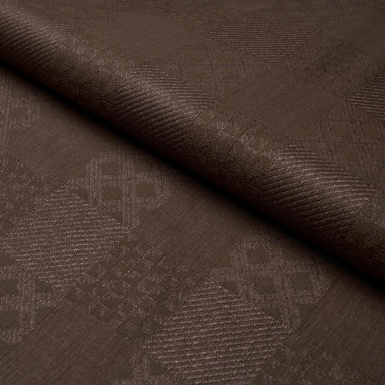 Schumacher 84051 Malia Cedar Brown fabric swatch