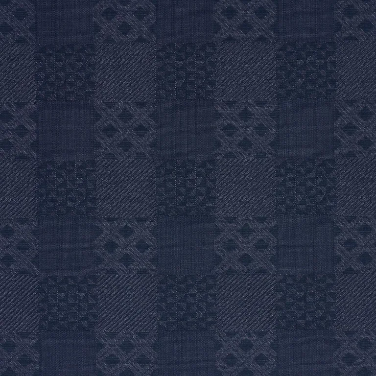 Schumacher 84052 Malia Indigo fabric swatch