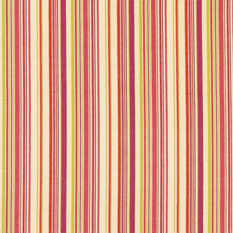 Schumacher 63450 Malibu Stripe Cerise fabric swatch