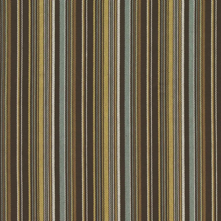 Schumacher 63454 Malibu Stripe Chocolate fabric swatch