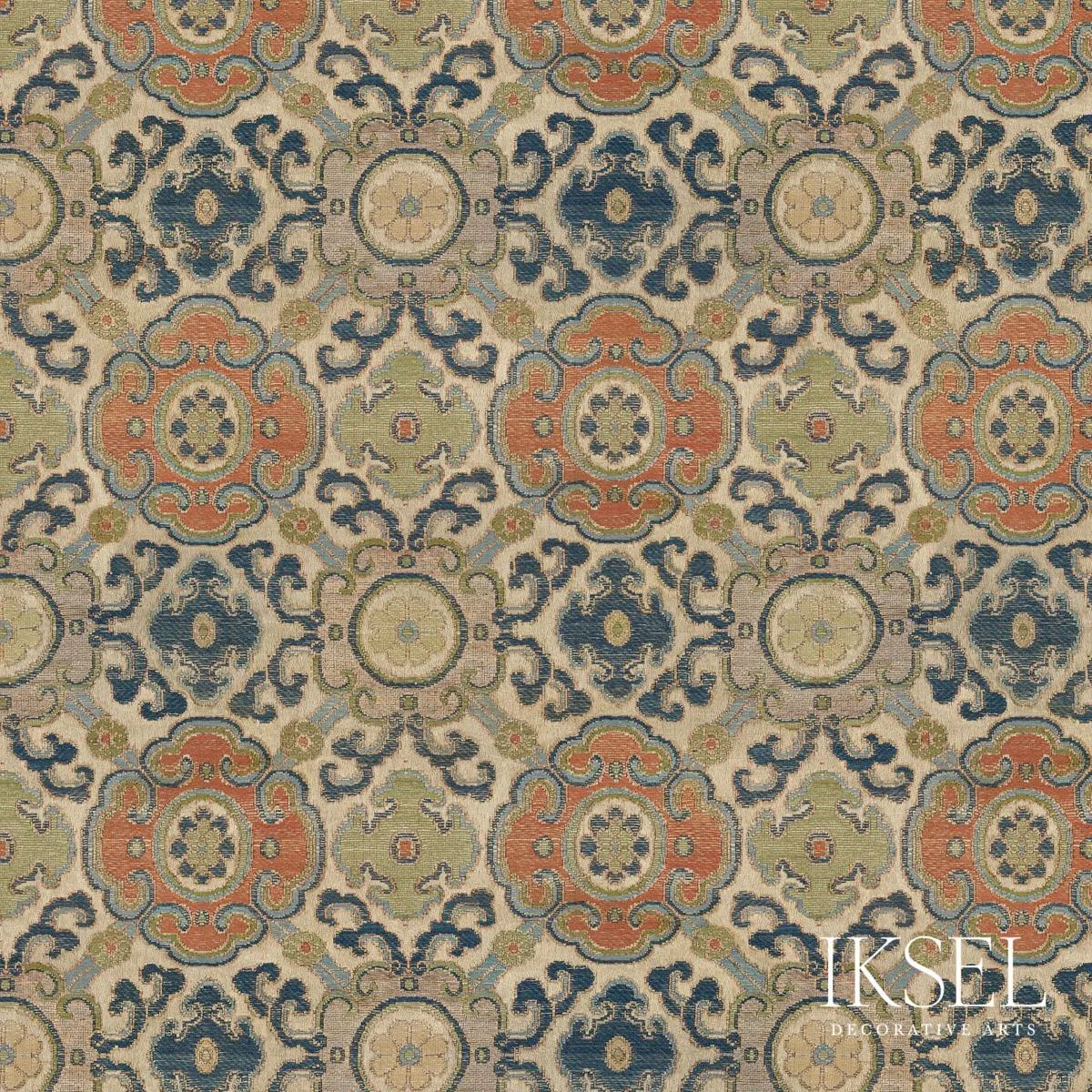 Schumacher RF910CS01 Manchu Medallions Original fabric swatch