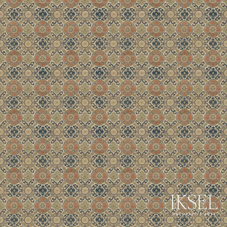 Schumacher RF910CS01 Manchu Medallions Original fabric swatch