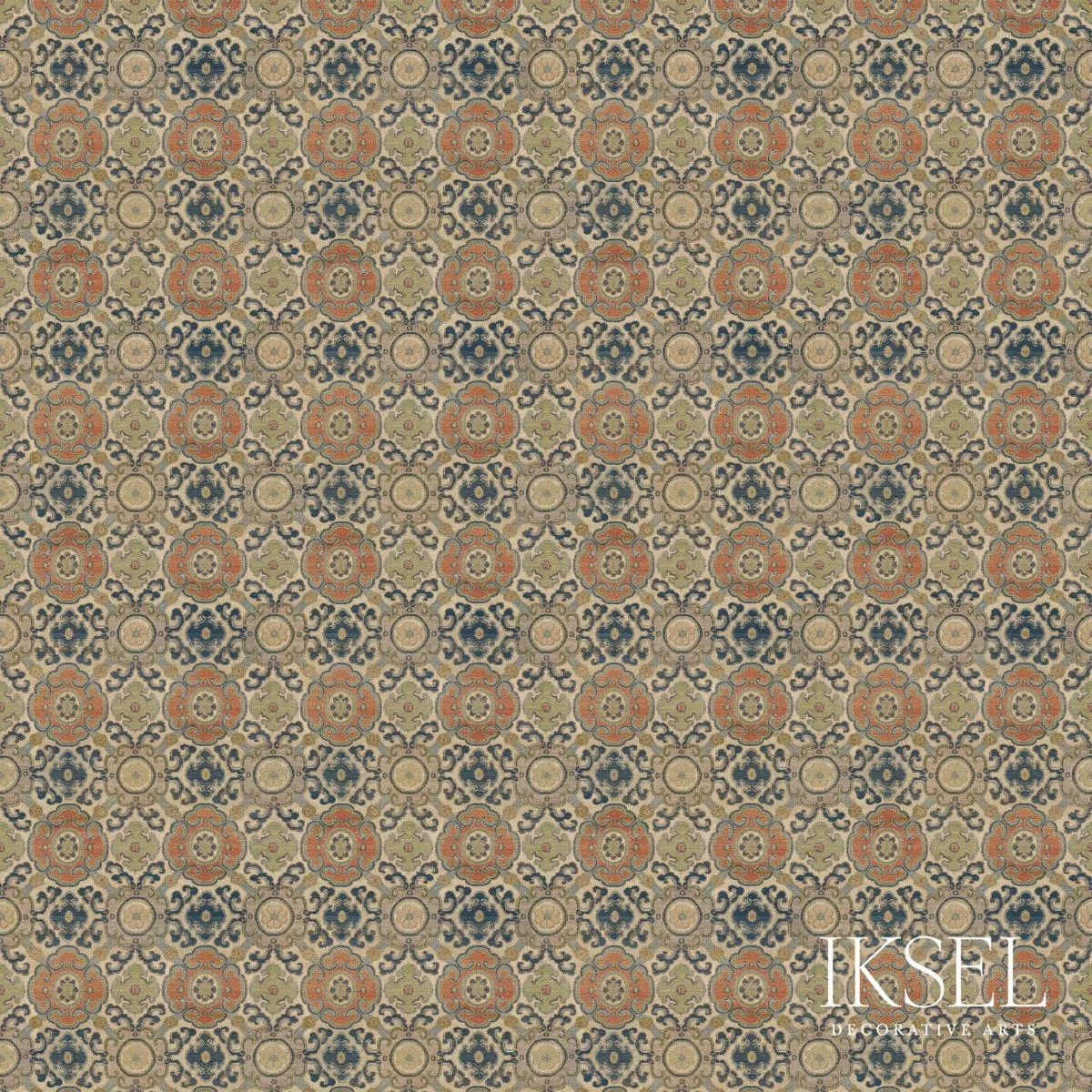 Schumacher RF910CS01 Manchu Medallions Original fabric swatch