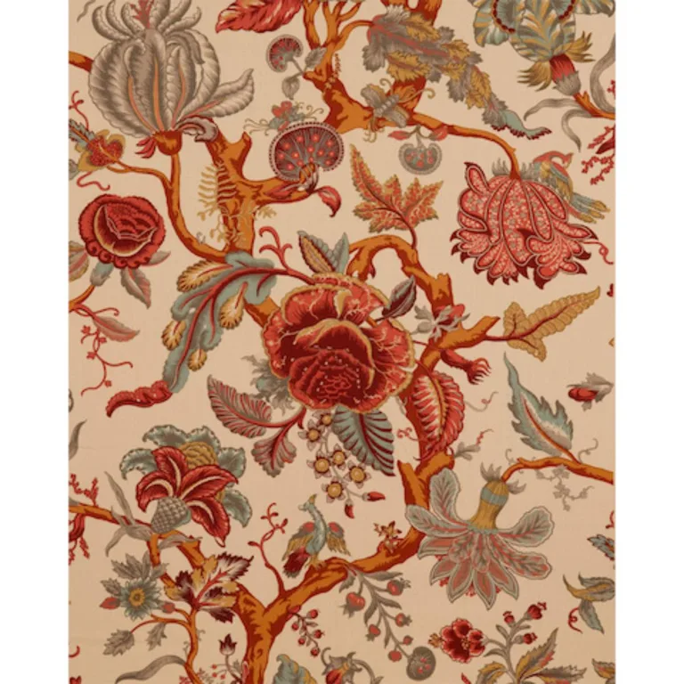 Schumacher 173601 Mandalay Tree Document fabric swatch