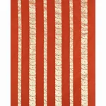 Schumacher 64431 Mandarin Silk Stripe Coral fabric swatch