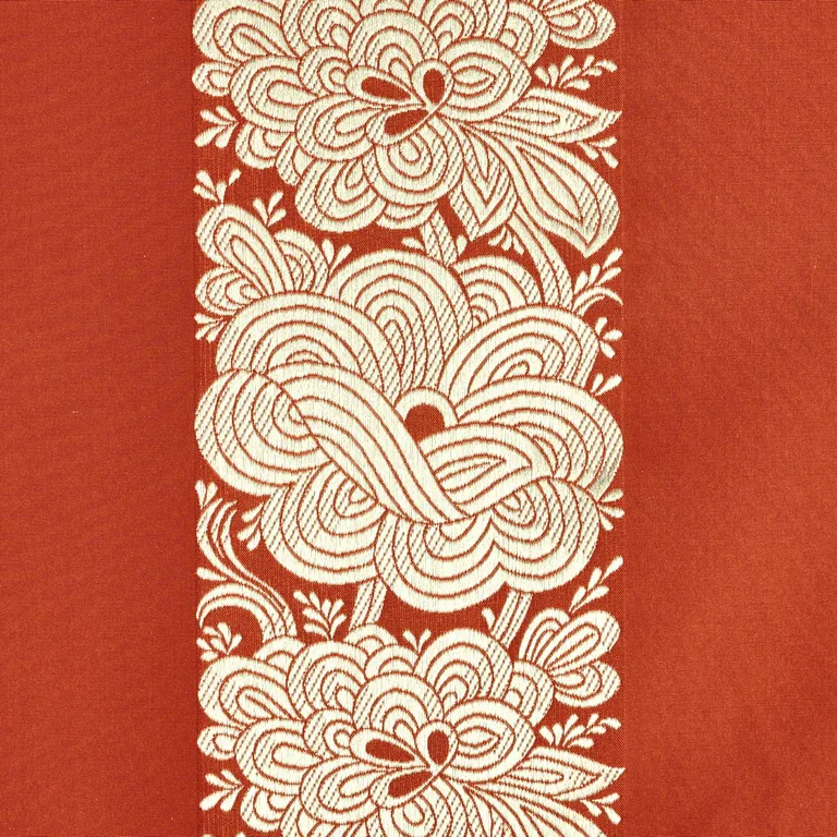 Schumacher 64431 Mandarin Silk Stripe Coral fabric swatch