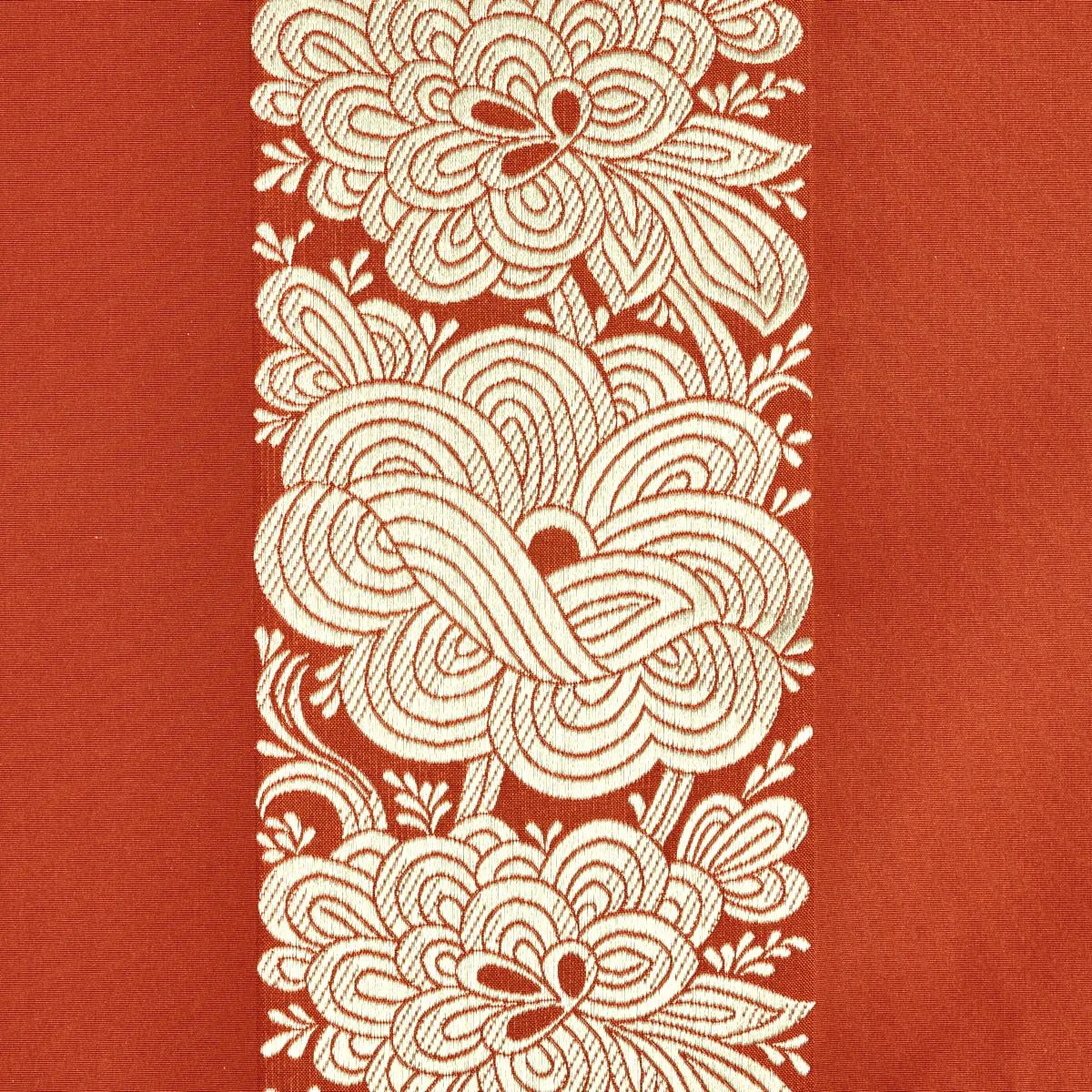 Schumacher 64431 Mandarin Silk Stripe Coral fabric swatch