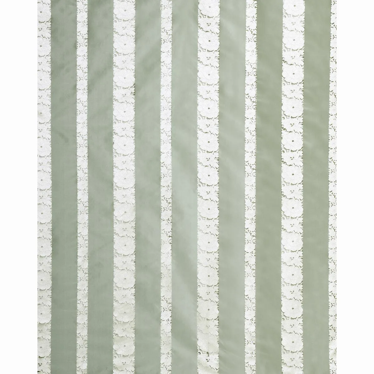 Schumacher 64432 Mandarin Silk Stripe Ocean Mist fabric swatch