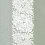 Schumacher 64432 Mandarin Silk Stripe Ocean Mist fabric swatch
