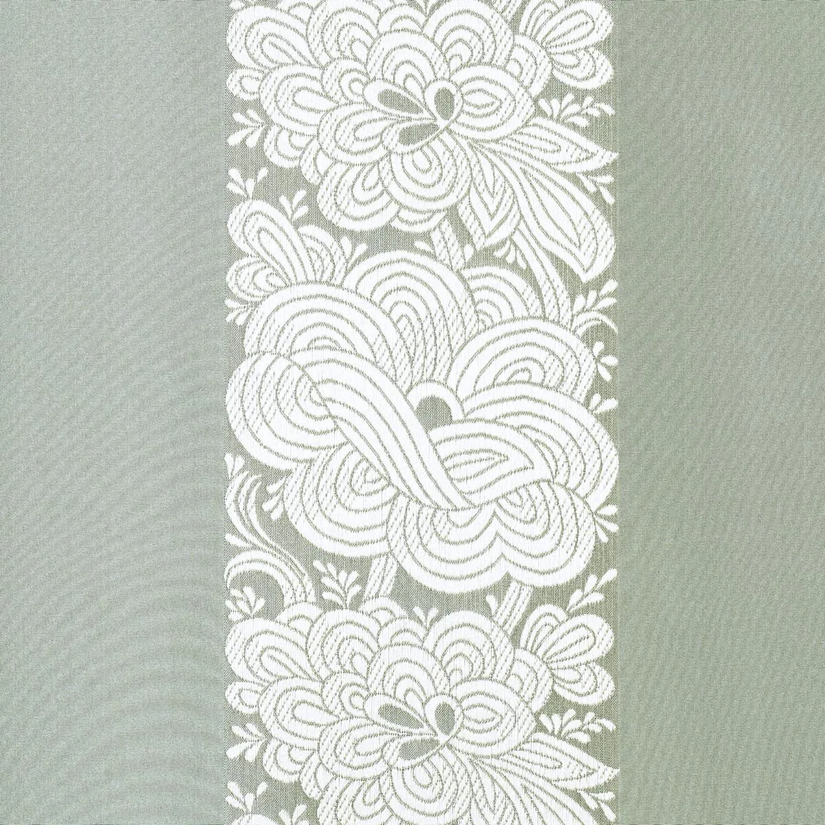 Schumacher 64432 Mandarin Silk Stripe Ocean Mist fabric swatch
