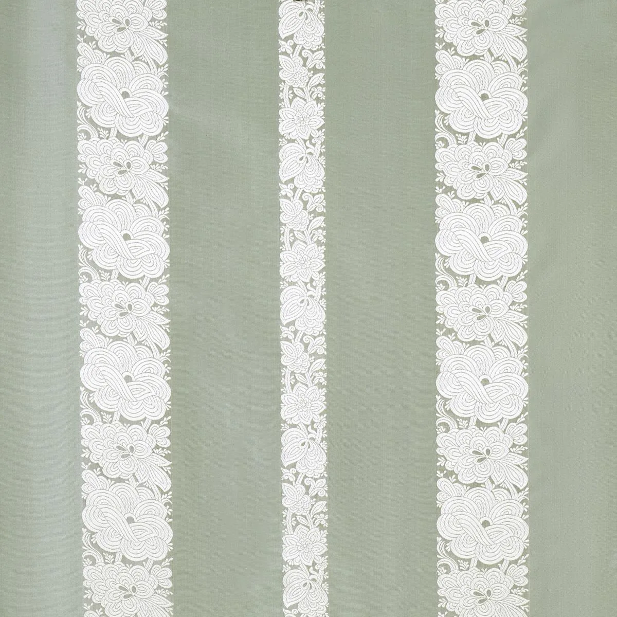 Schumacher 64432 Mandarin Silk Stripe Ocean Mist fabric swatch