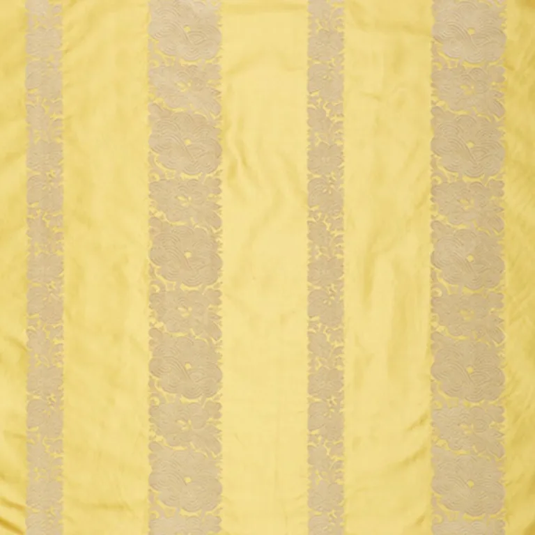 Schumacher 64430 Mandarin Silk Stripe Sunlight fabric swatch
