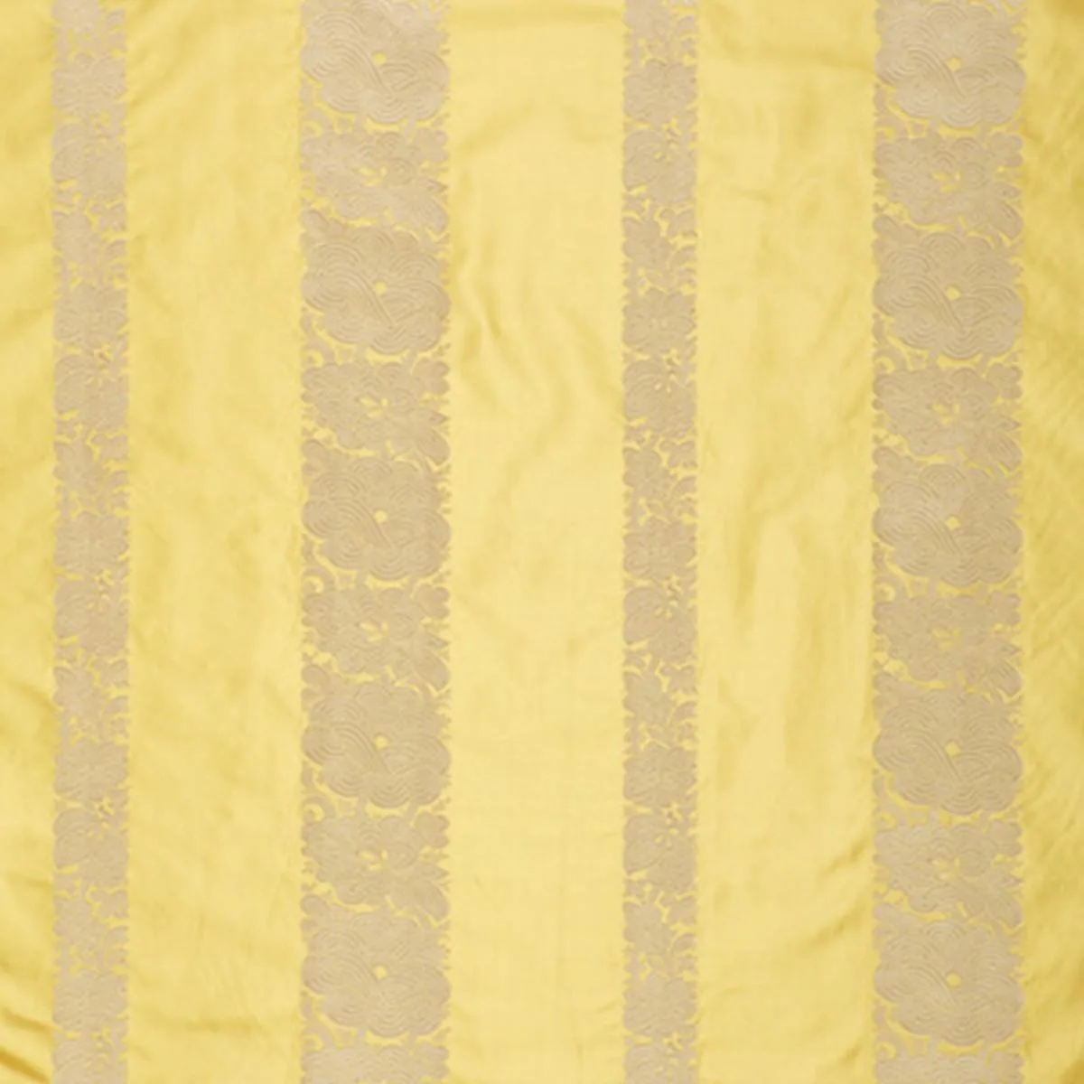 Schumacher 64430 Mandarin Silk Stripe Sunlight fabric swatch