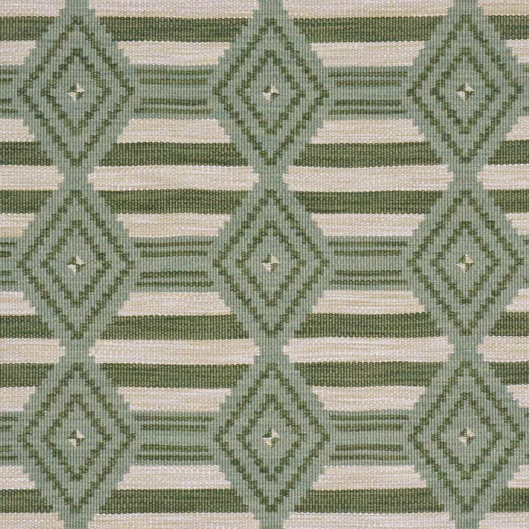 Schumacher 77445 Manta Performance Green & Mineral fabric swatch