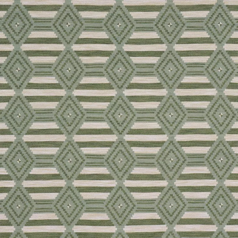 Schumacher 77445 Manta Performance Green & Mineral fabric swatch