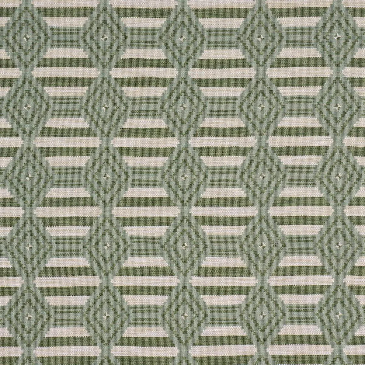 Schumacher 77445 Manta Performance Green & Mineral fabric swatch