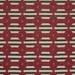 Schumacher 77444 Manta Performance Red & Black fabric swatch
