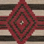 Schumacher 77444 Manta Performance Red & Black fabric swatch